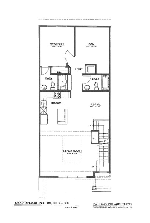 Floor plan for 2 beds, 2 baths